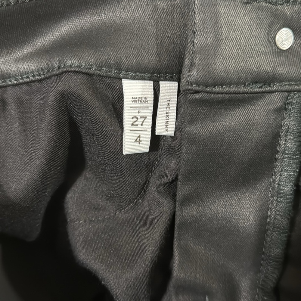 Loft Coated High Rise Skinny Jeans in Black - Worn Once! Like Brand New! - Picture 6 of 6